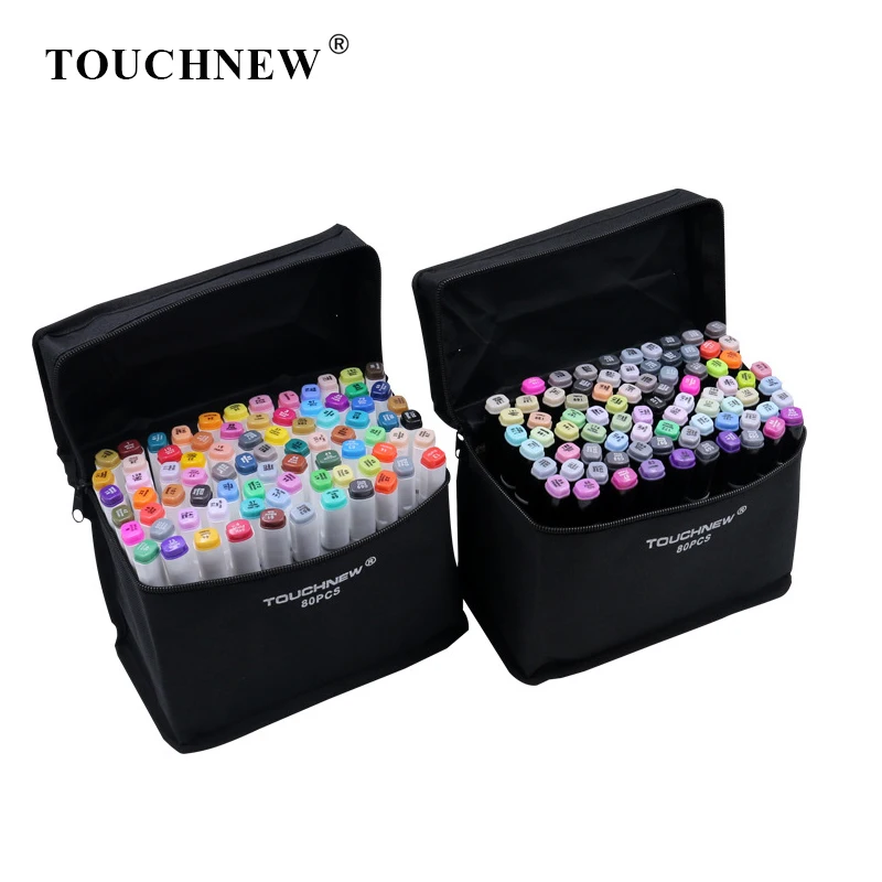

TOUCHNEW 80 Color Markers Pen Set Sketch Alcohol Based Markers Dual Head Markers For Drawing Art Supplies Pens