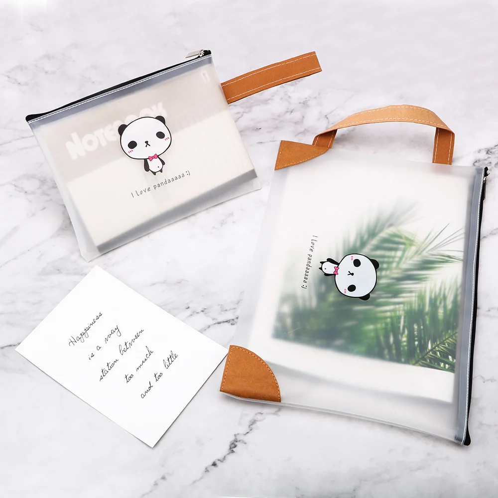 

Transparent zipper file bag Home Office Storage Pen Case Bag Student Documents Pouch Stationery Storage Zipper Bag Pouch