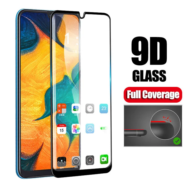 9D полное покрытие закаленное Стекло для samsung Galaxy A30 A50 A10 A40 A60 A70 A80 A90 A20E A20 M10 M20 M30