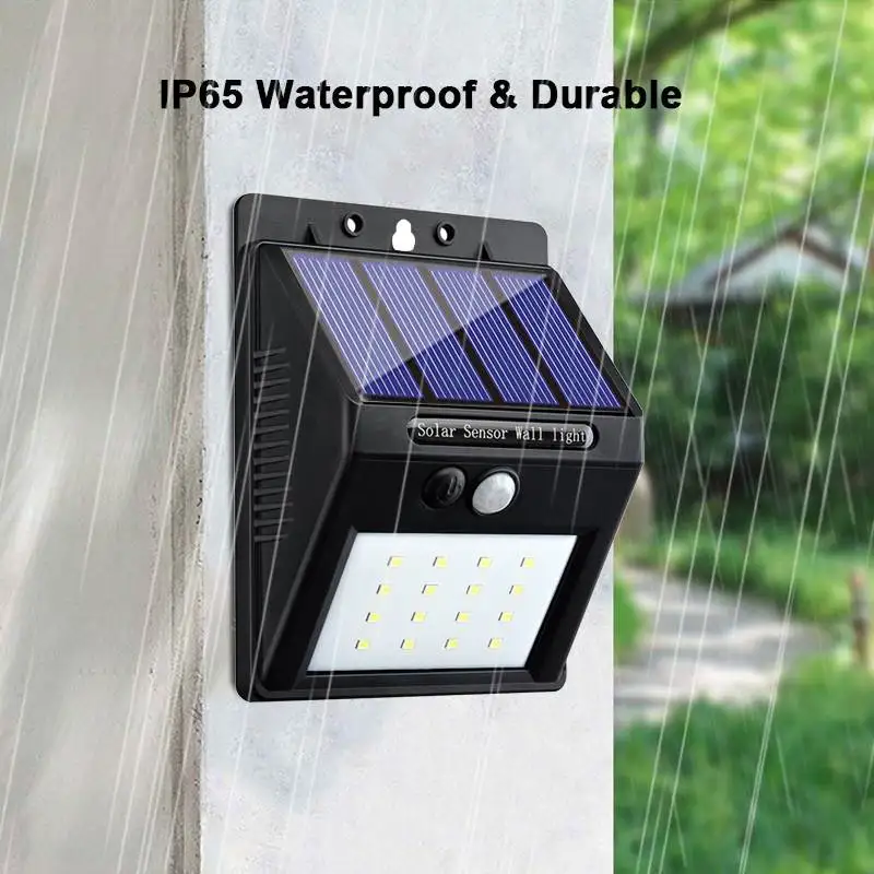 

20 LED 400LM Outdoor Solar Lights Wireless Motion Sensor Lights with Wide Lighting Area Waterproof Night Light for Yard Walkway