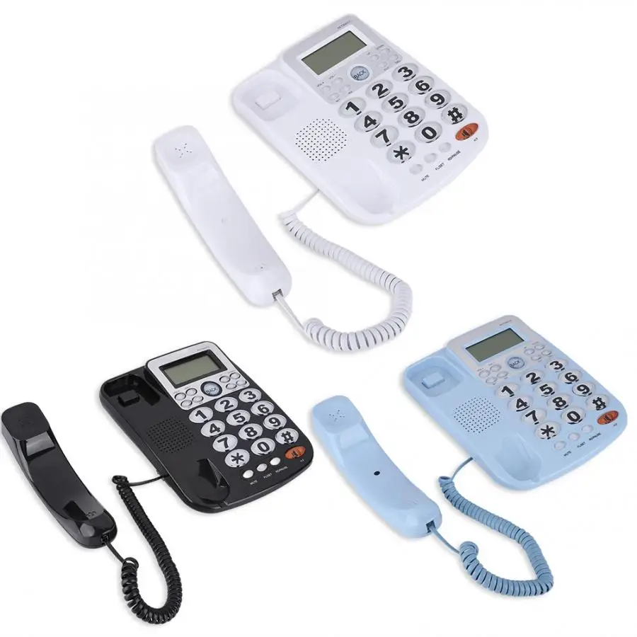 Telefono Fijo двухпортовый проводной телефон с определителем номера дисплей с громкой связью для домашнего офиса telefono inalambrico