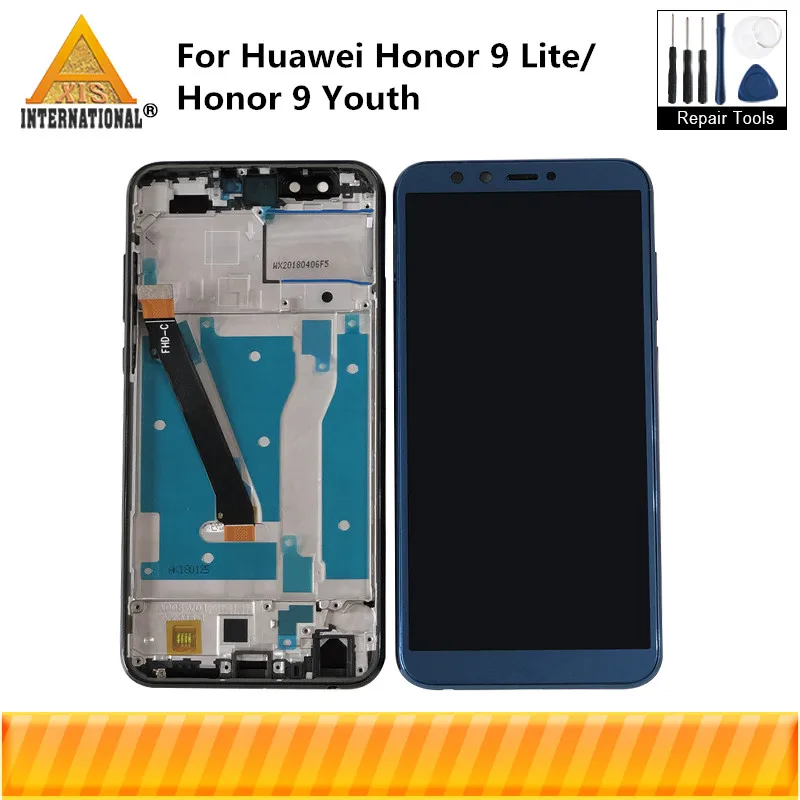 Продажа Axisinternational для huawei Honor 9 Lite ЖК дисплей Экран дисплея с рамкой + сенсорная панель (диджитайзер) для LLD AL00 LLD AL10 LLD TL10 LLD L31