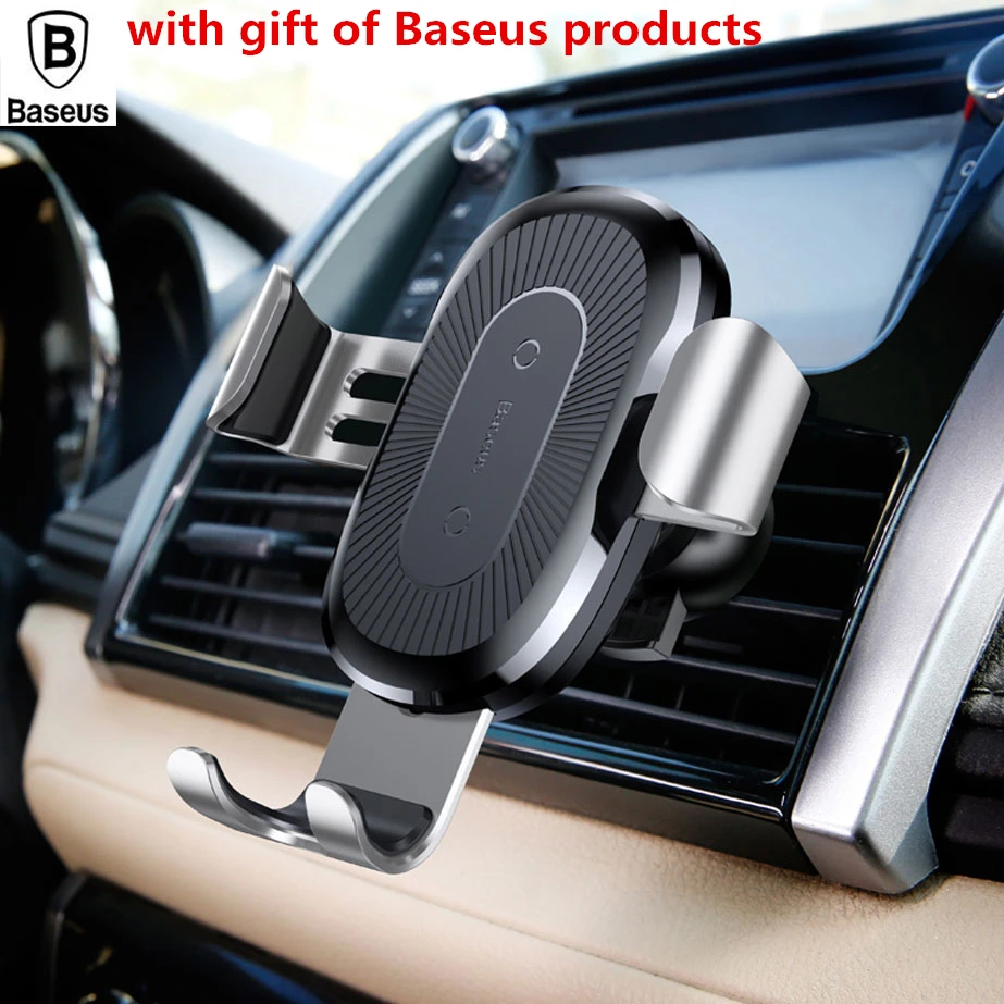 Baseus 10W Wireless Charger Car Holder For iPhone X 8 Samsung Note8 S8