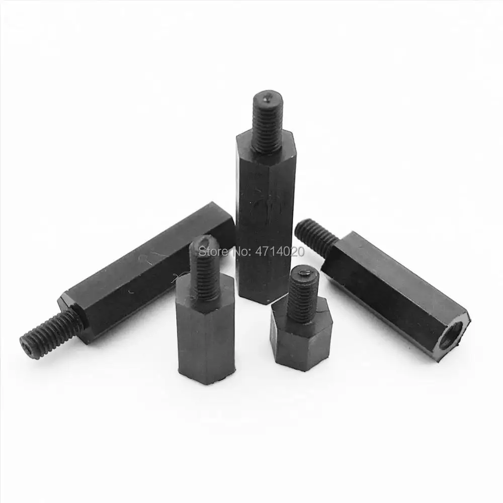Color : Black, Size : 10mm YJZG 20/50pcs M2/M2.5/M3/M4L+6mm Thread Black or White Spacing Screw Plastic for PCB Motherboard Fixed Nylon Standoff Spacer Pillar Color : Black, Size : 10mm YJZG 20/50pcs M2/M2.5/M3/M4L+6mm Thread Black or White Spacing Screw Plastic for PCB Motherboard Fixed Nylon Standoff Spacer Pillar