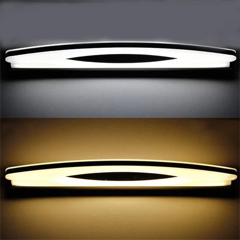 

55cm 12W LED Acrylic & stainless waterproof bathroom mirror light AC110V-240V steel wall mounted LED mirror light lamp sconce45