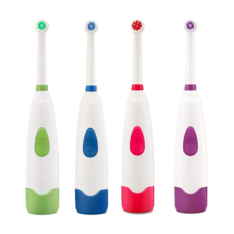 Лидер продаж электрическая вращающаяся зубная щетка электрическая зубная щетка для взрослых детская зубная щетка 2 насадки