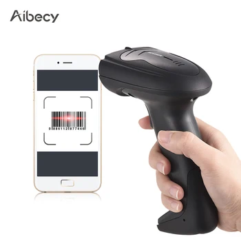 

Aibecy 2-in-1 2.4G Wireless Barcode Scanner & USB Wired Barcode Scanner Handheld 1D Bar Code CCD Storable Scanner
