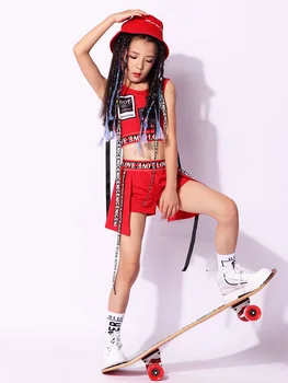 

Songyuexia Children's Printed Show Costume Girls'Cool Model Costume Girls' Walking Show Costume Suit