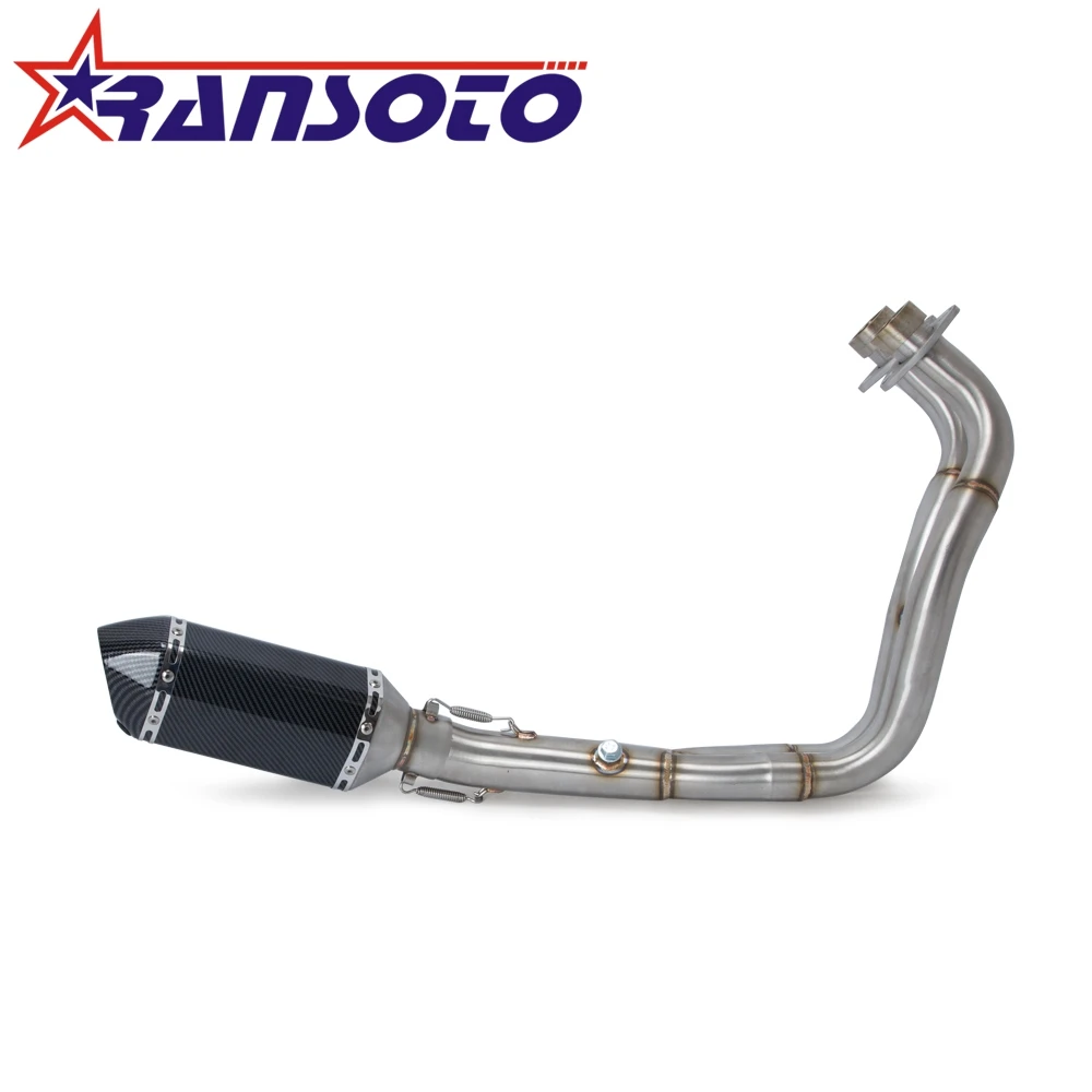 RANSOTO мотоцикл Выхлопная полная система с глушителем для Yamaha MT07 MT 07 FZ FZ07 Tracer 700 2014 2018