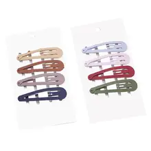 8 шт. Meatl оснастки без скольжения милый Печатный чистый цвет заколки для волос заколки для детей девочек