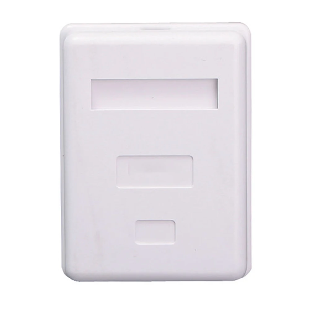 

RJ45 Extension Cable Ethernet Network Connector Junction Single Port Desktop Unshielded White Information Module Box