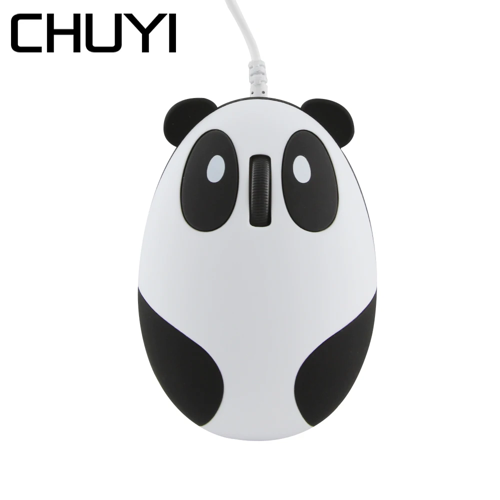 Милая Проводная мышь с мультяшным рисунком панды эргономичная мини USB кабелем