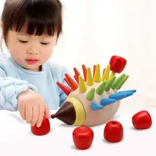 1 комплект Детские игрушки DIY красочные Ежик в разобранном виде игрушки деревянные строительные блоки, игрушка для обучение маленьких детей подарок для ребенка
