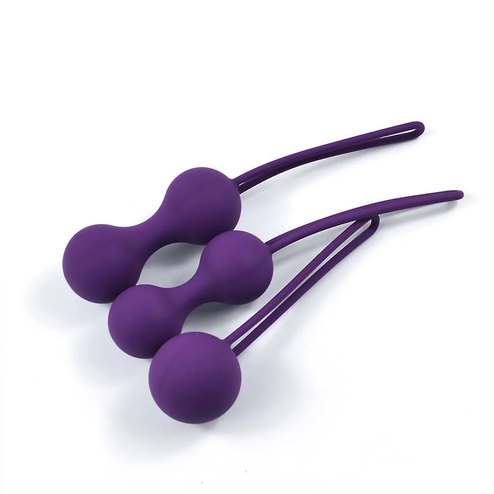 loaey 3 Pcs/set Female Smart Ball Kegel Ben Wa BallVaginal Tight Exercise Machine Vaginal Ball Sex