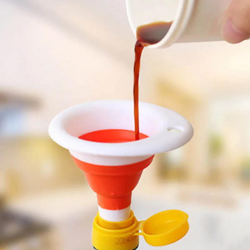 Food Grade Mini Telescopic Funnel Collapsible Style Small Funnel