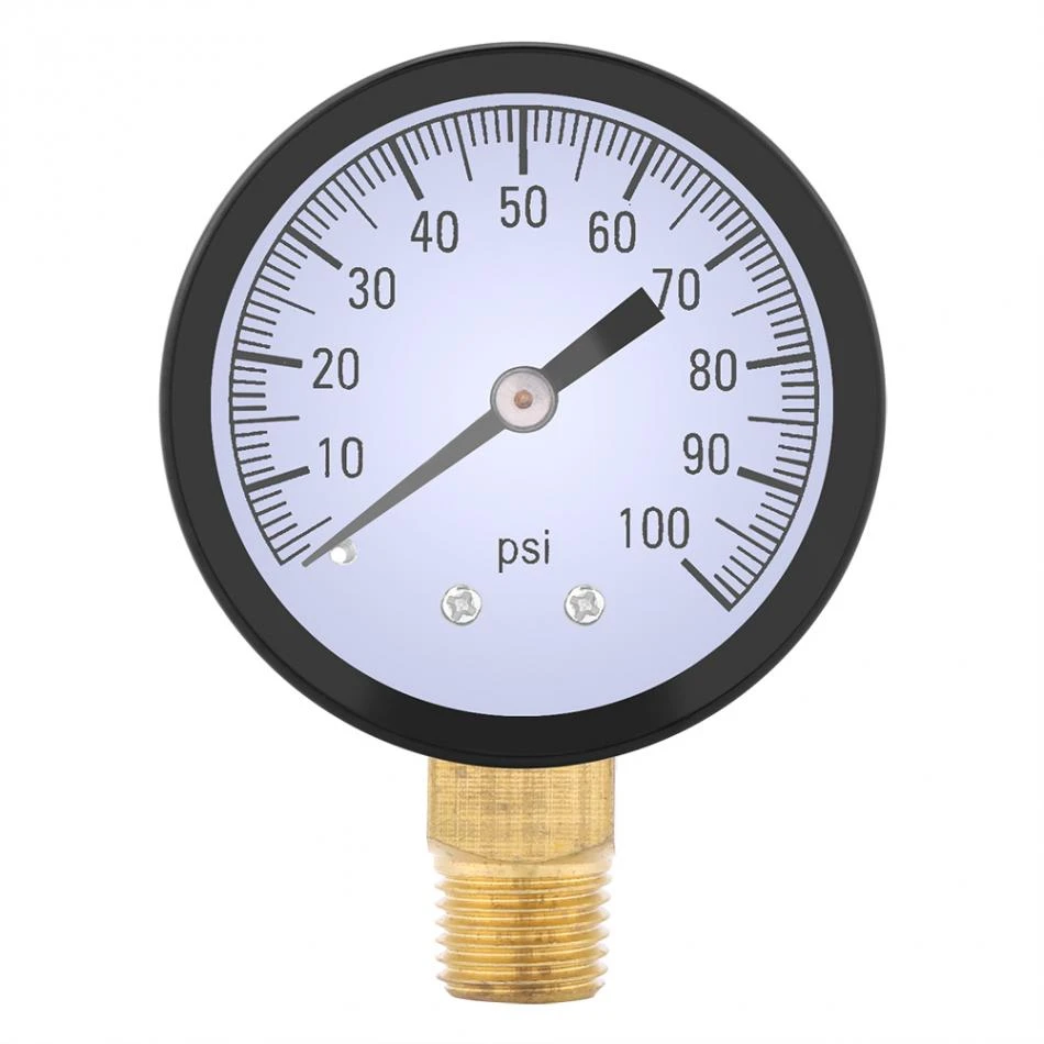 0-100psi,0-7bar Air Pressure Gauge Pressure Gauge 1/8 BSPT Thread Mechanical for Water for Air 0-100psi,0-7bar Air Pressure Gauge Pressure Gauge 1/8 BSPT Thread Mechanical for Water for Air