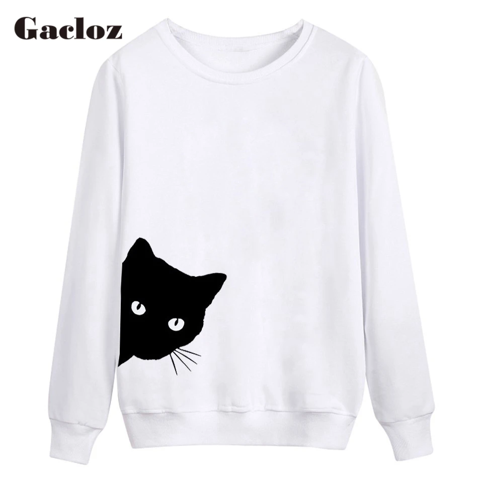 Gacloz Cat глядя сбоку 3D принт Для женщин повседневные кофты толстовки для девушек