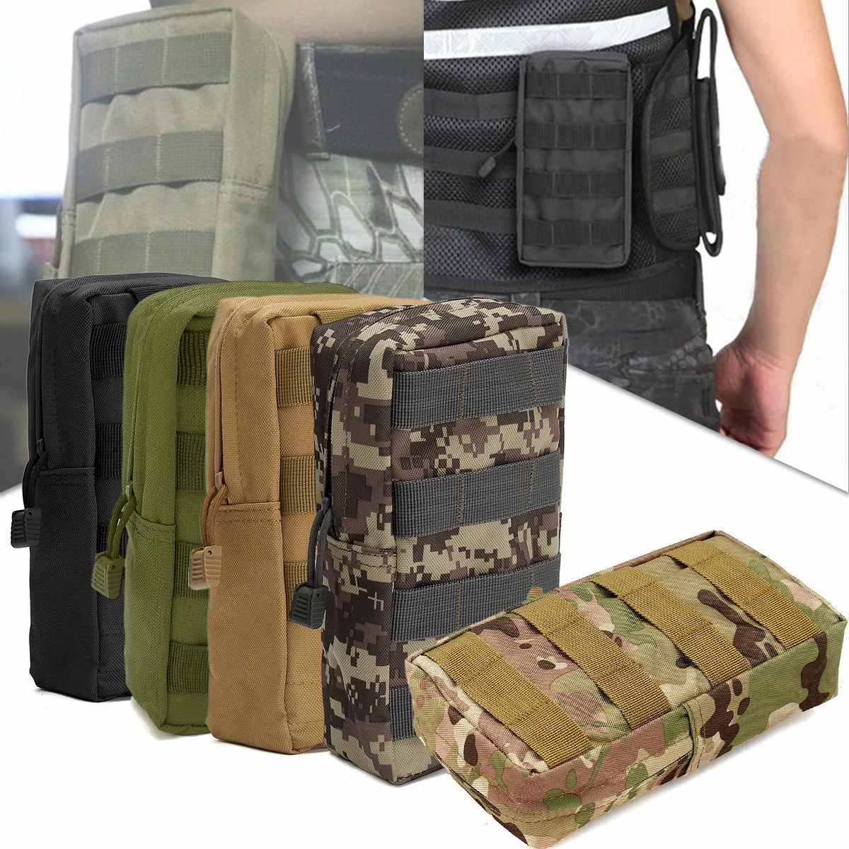 

Nylon Tactical Molle Waist Bag Waterproof Medical First Aid Outdoor Bags Utility Emergency Storage Pouch Bag Emergency Kits