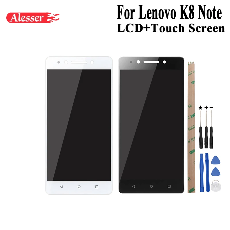 

Alesser For Lenovo K8 Note LCD Display and Touch Screen Assembly Repair Parts With Tools And Adhesive For Lenovo K8 Note Phone
