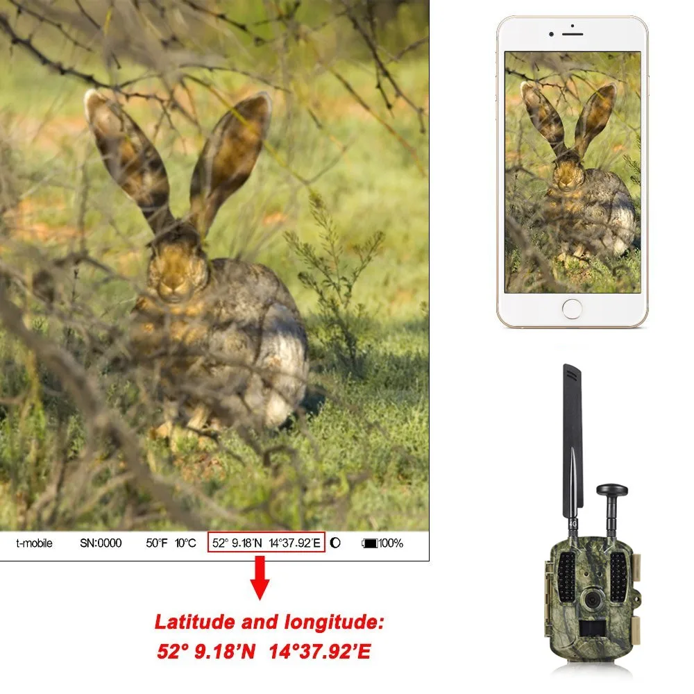 Охотничья камера 4G инфракрасная разведчик BL480LP GPS/SMTP/FTP фотоловушка для природы
