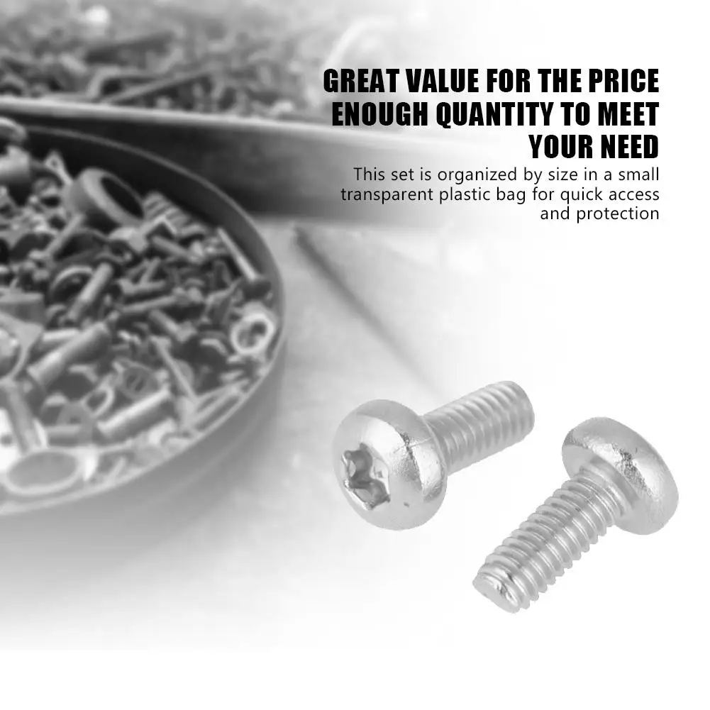 

50pcs M2.5 Series 304 Stainless Steel Round Pan Head Star Screws Star Pan Head Screws