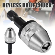 Keyless Drill Chuck Quick Screwdriver Impact Driver Adaptor 1/4 Keyless Drill Chuck Quick Screwdriver Impact Driver Adaptor 1/4