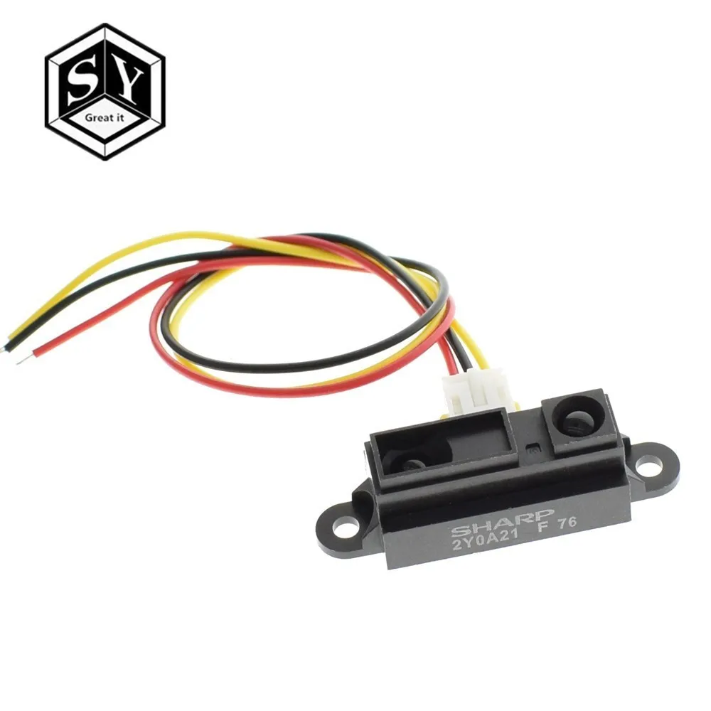 

GREAT IT GP2Y0A21YK0F 100% NEW 2Y0A21 10-80cm Infrared distance sensor INCLUDING WIRE