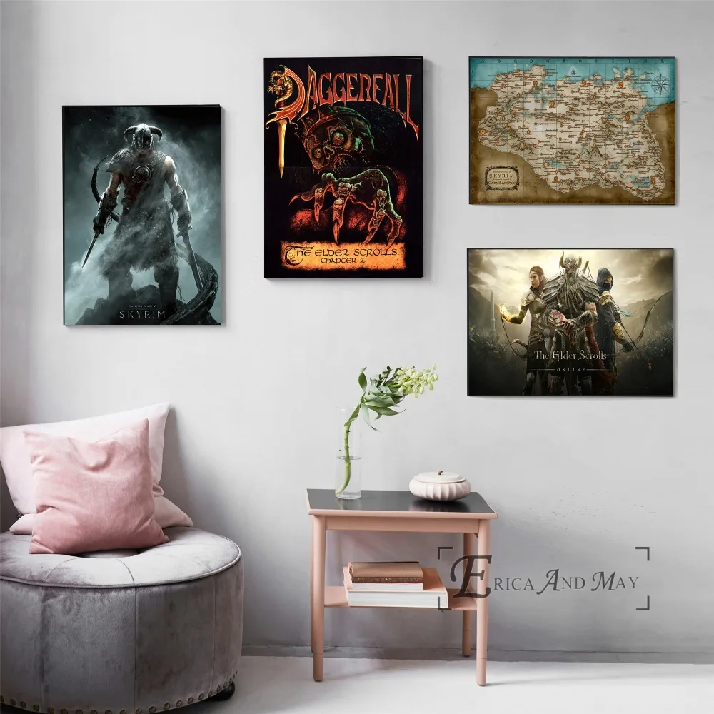 The Elde Skyrim Scrolls Amazing Photo Canvas Hot sell art Poster 40/"x24/"
