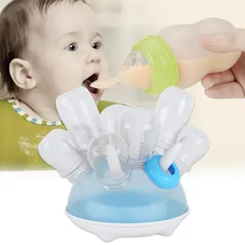 

Baby Feeding Bottles Cleaning Drying Rack Baby Pacifier Feeding Cup Holder Storage Nipple Shelf Nursing Bottle with 10Holders