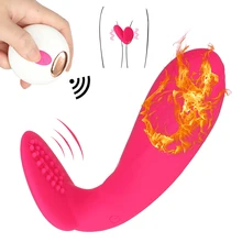 10 Frequency Heating Wearable Dildo Vibrator Sex Toys for Women Masturbator Wireless Remote Clitoris Stimulator Vibrator Panties