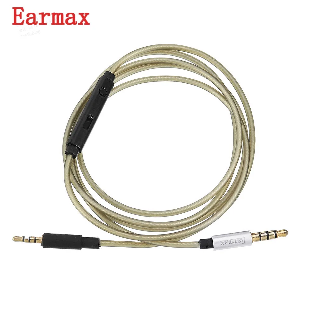 Earmax 3 5 мм до 2 кабель для наушников серебрение на обоих концах подключения внешних