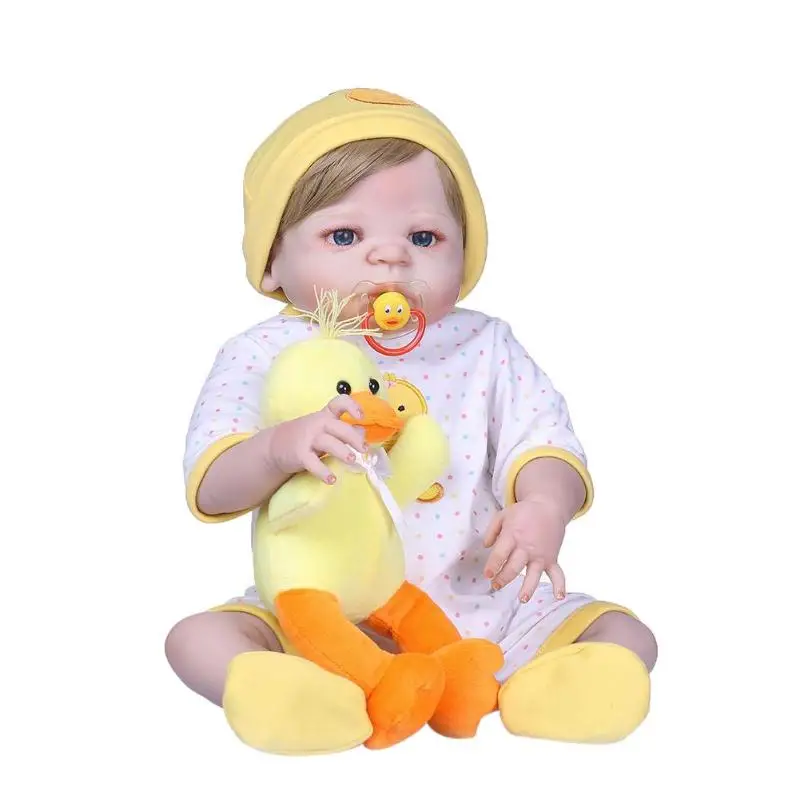 

NPK 56cm Lovely Vinyl 3D Lifelike Simulation Reborn Baby Doll Kids Playmate Big Dolls For Girls Baby Dolls Gift Companion Toy