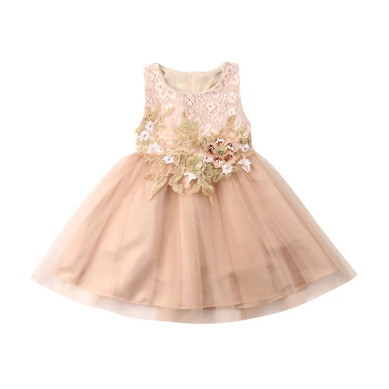 

Baby Girl embroidery Flower Princess Tulle Dress Wedding Party Kid Dresses for Toddler Girls Children Fashion Christmas Clothing