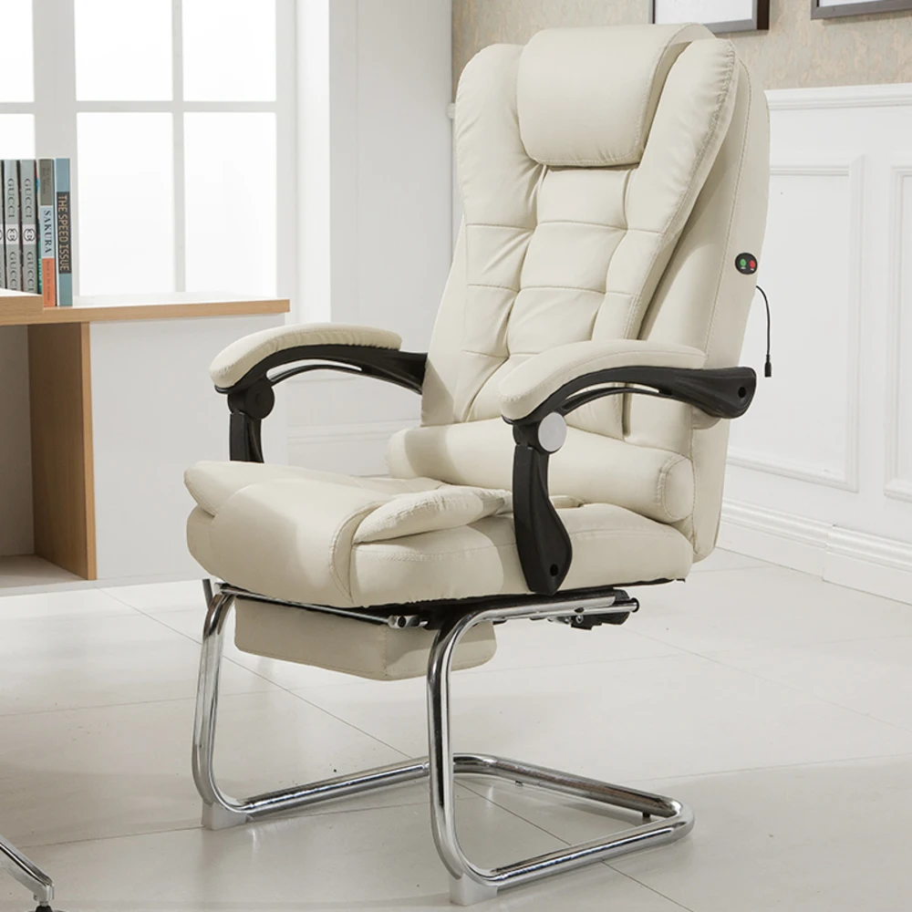  Work Computer Household Massage Bow Member Genuine Leather Can Lie Boss Office ergonomic furniture 