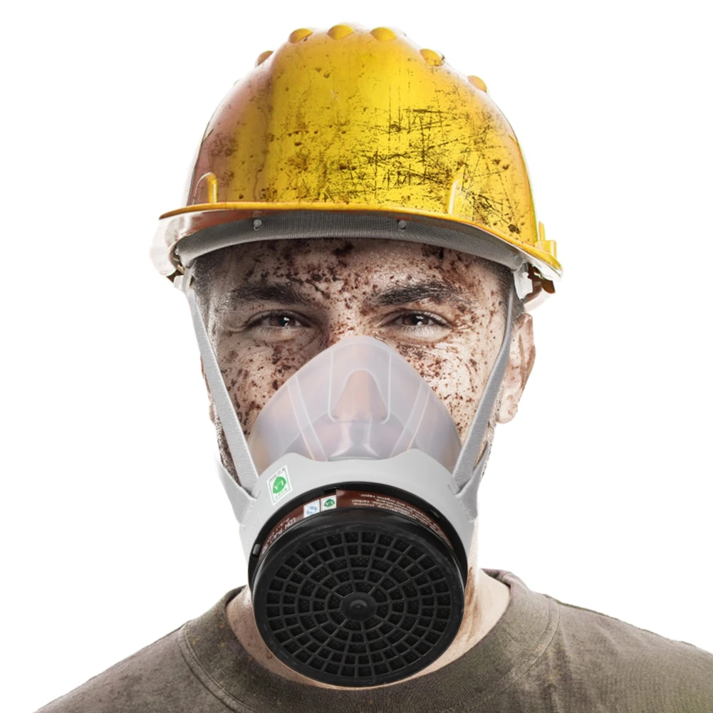 

ST-FDG Silica Gel Respirator Protective Mask Automatic Filter Non-toxic Half Face Gas Mask Protective Gas Mask for Chemicals New
