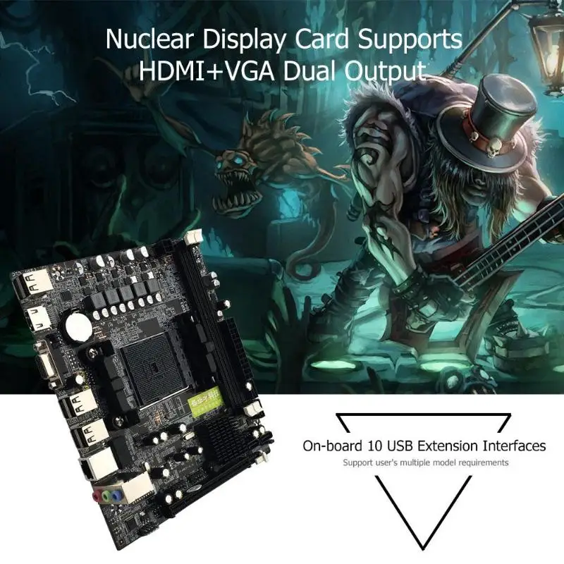 ل AMD لوحة أم للكمبيوتر A55/A58 PCI-E 2xDDR3 4xSATA2. 0 واجهة DIMM FM2/FM2 + وحدة المعالجة المركزية واجهة DDR3 A88M2 A10 اللوحة