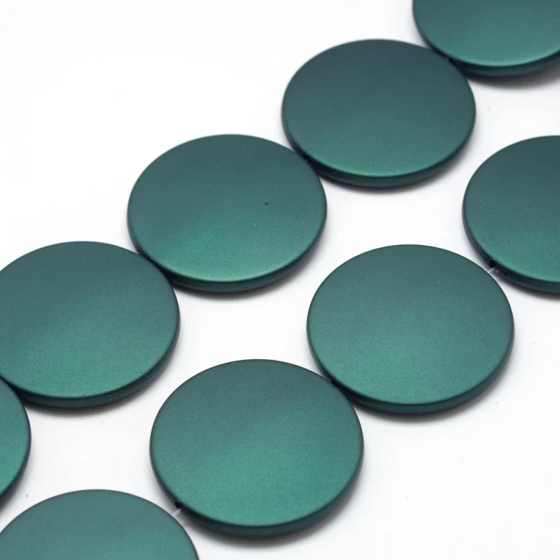 

5pcs/lot Flat Round Rubberized Style Acrylic Beads for Handmade DIY Necklace Bracelet