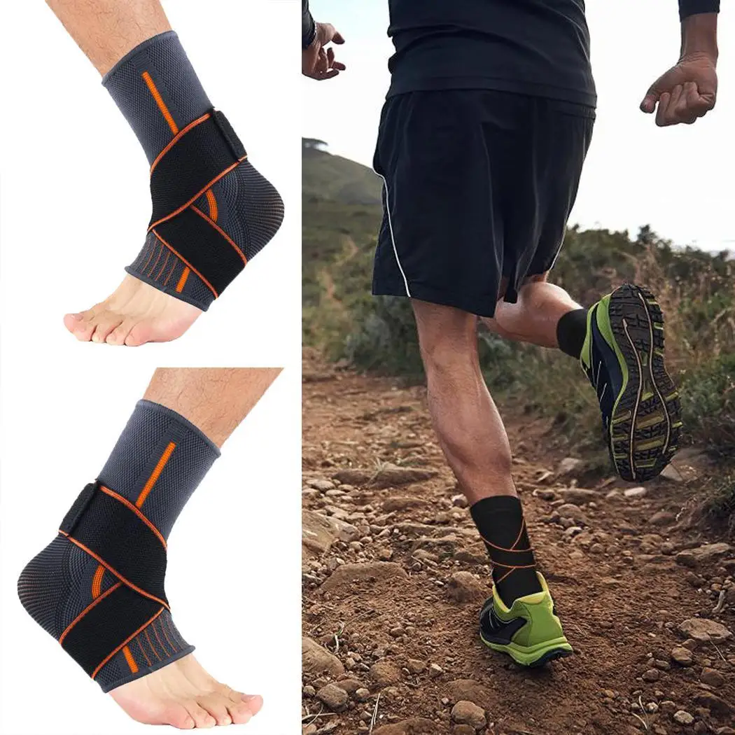 

Sports Feet with Basketball Volleyball Sprain Sleeve Protective Striped Ligament Adults Sleeves Ankle Bandage