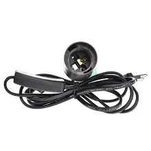 E27 лампы базы с Мощность шнур независимых кнопочный переключатель ЕС Plug E27 винт Интерфейс держатель лампы