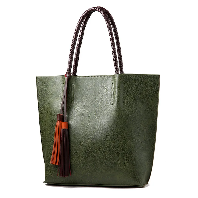 

2019 Fashion Women Leather Handbag Shoulder Bags Gray /black Large Capacity Luxury Handbags Tote Bags Design