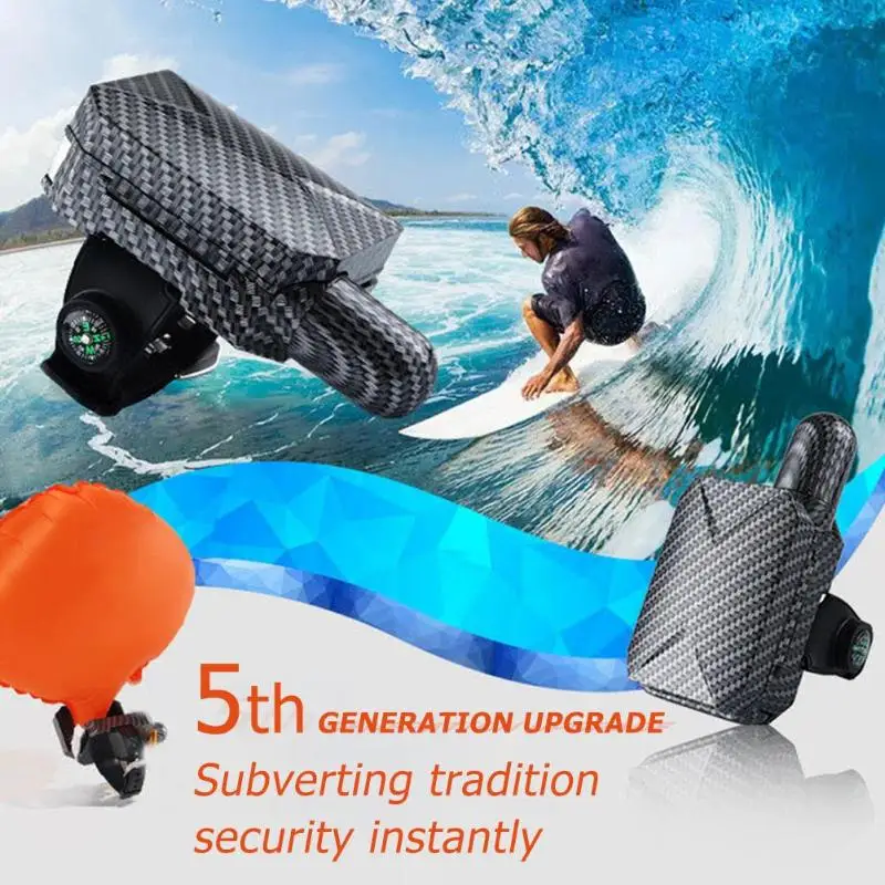 

Portable Outdoor Swim Lifesaving Bracelet Float Wristband with Co2 Cylinder Inflatable Bladder Outdoor Swim Surf Self Rescue
