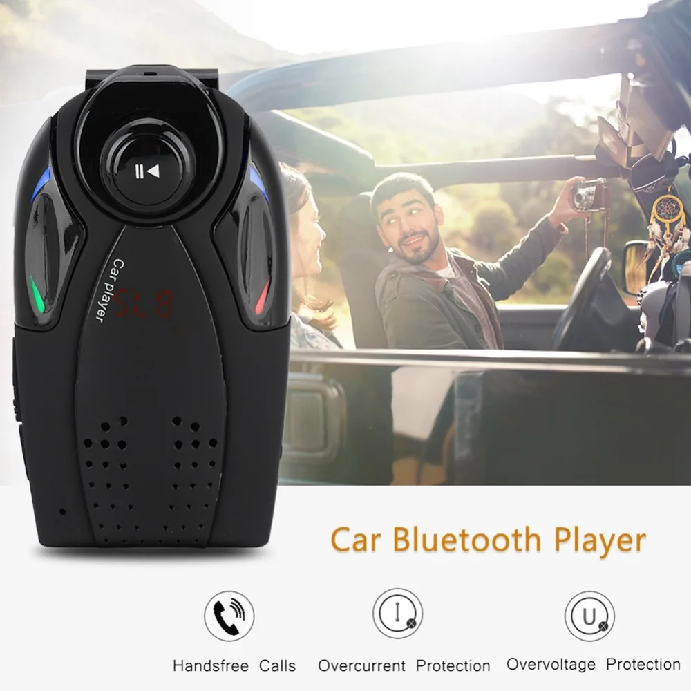 

Bluetooth Car Kit FM Radio Handfree Player with 8 Ohms 2W Speakers LED Display 12-24V