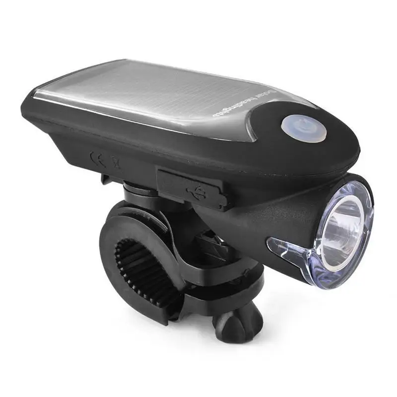 Discount USB Rechargeable LED Bike Light Headlight Solar Energy Bicycle Front Light Waterproof with 360 Degree Rotating Mount 3 Discount USB Rechargeable LED Bike Light Headlight Solar Energy Bicycle Front Light Waterproof with 360 Degree Rotating Mount 3