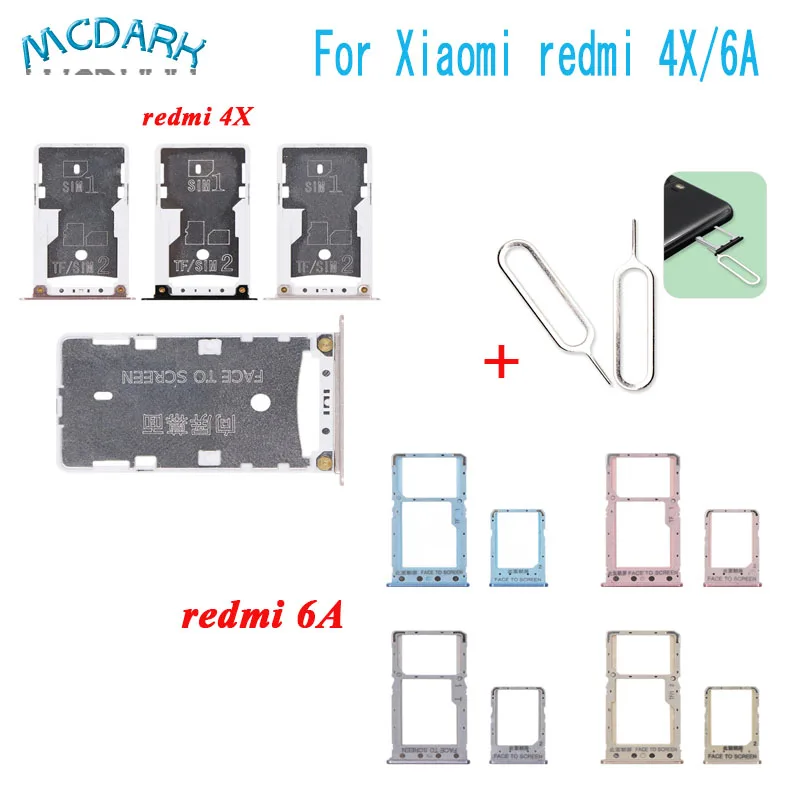 Для Xiaomi redmi 4X Micro SD слот для карты держатель адаптер замена 6A лоток sim-карты +
