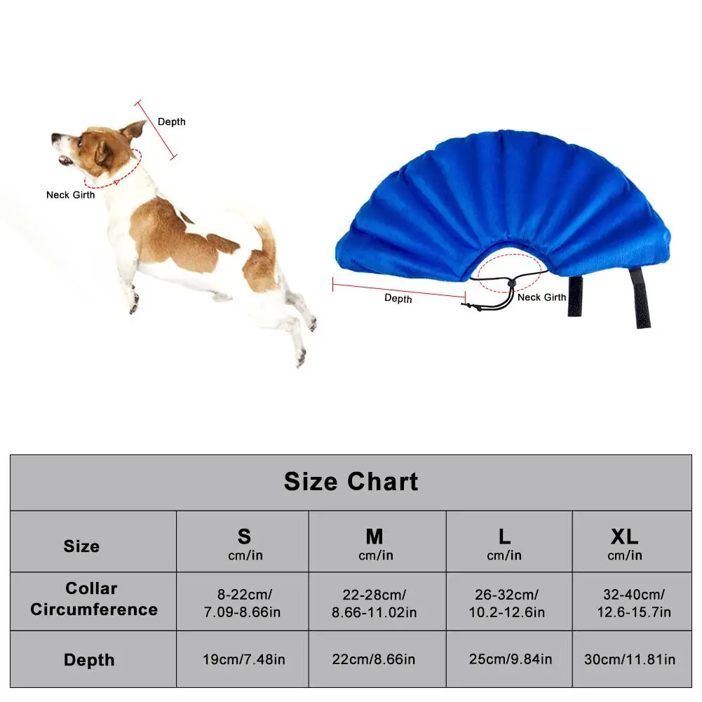 Inflatable Dog Collar Pet PVC Short Plush Ring Anti-smashing Adjustable Beauty Recovery Protective Collar Durable And Stable