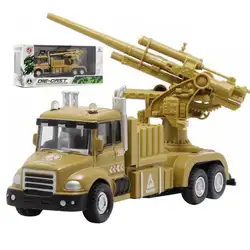 Военная Униформа ракета грузовик сплава модель звук и свет игрушка с инерционным механизмом автомобиль номер украшения изысканный
