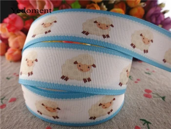

16032649, new arrival 1'' 25mm 10 yards sheep printed grosgrain ribbons cartoon ribbon handmade hair bows