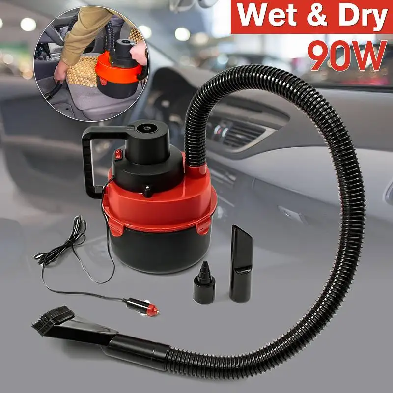 

Portable Wet Dry Canister Mini Car Boat Handheld Vacuum Cleaner Air Inflating Pump 12V DC 90W
