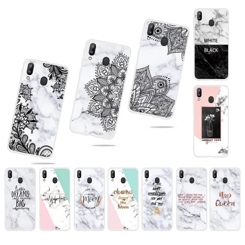 

Mandala Flower Marble Case For Samsung Galaxy A7 2018 A6 A8 Plus A30 A40 A50 A70 J4 J6 Prime M10 M20 Slim Soft Matte Phone Cover