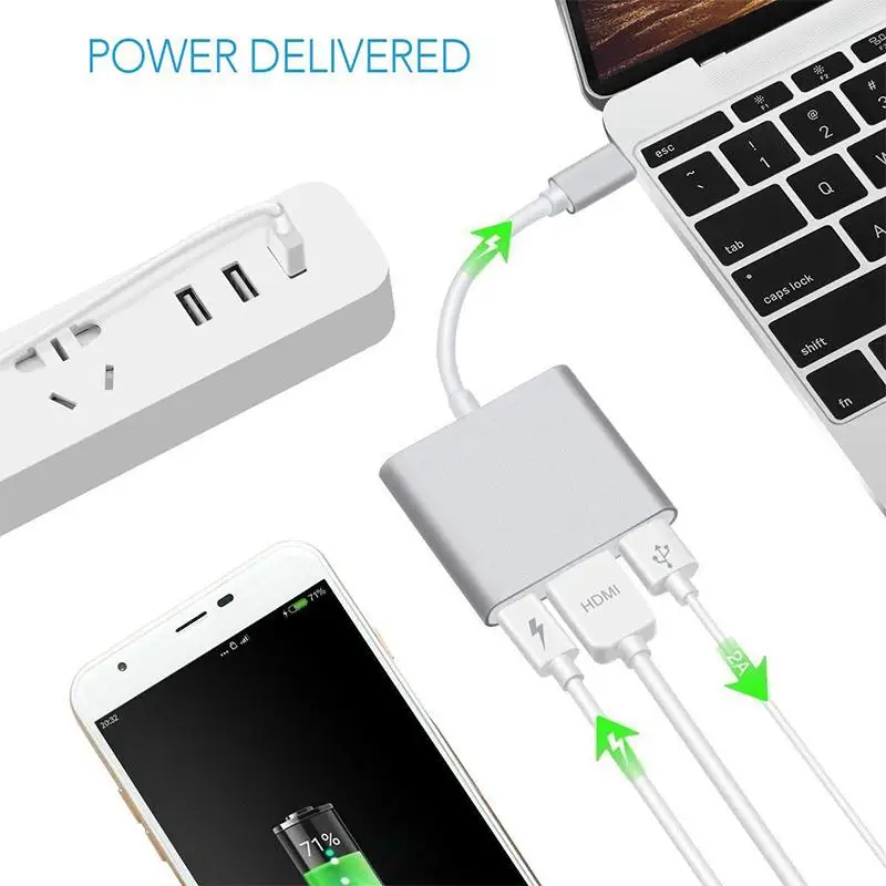 EastVita C концентратор к HDMI адаптер для Macbook Thunderbolt 3 Нет Тип 4K ни 0 порт с Доставка